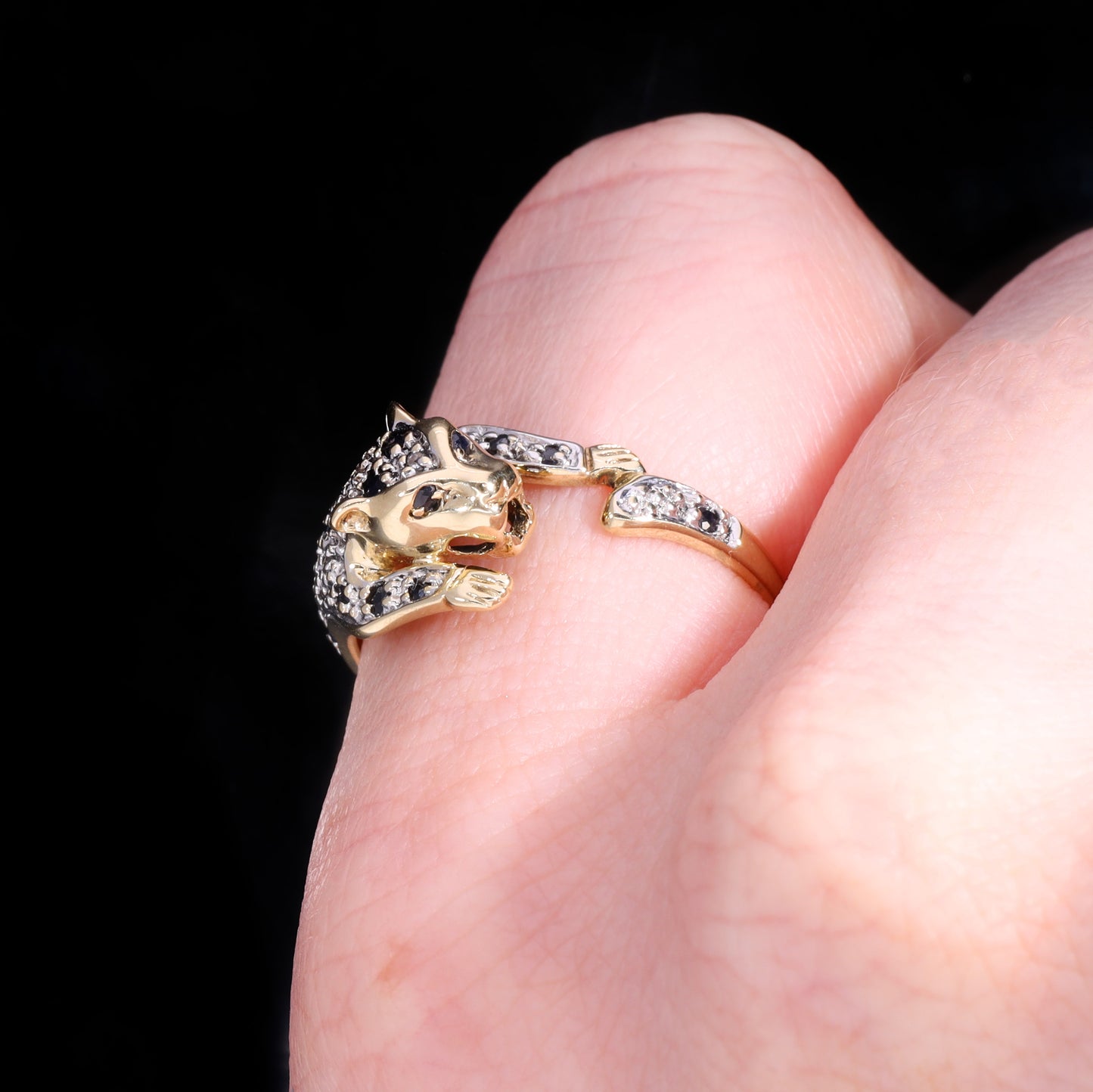 The Vintage Sapphire And Diamond Panther Ring