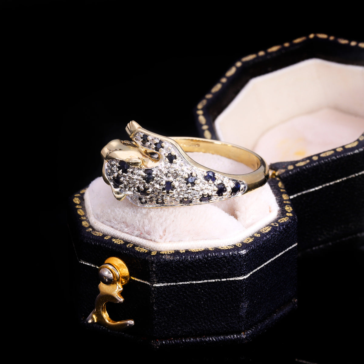 The Vintage Sapphire And Diamond Panther Ring