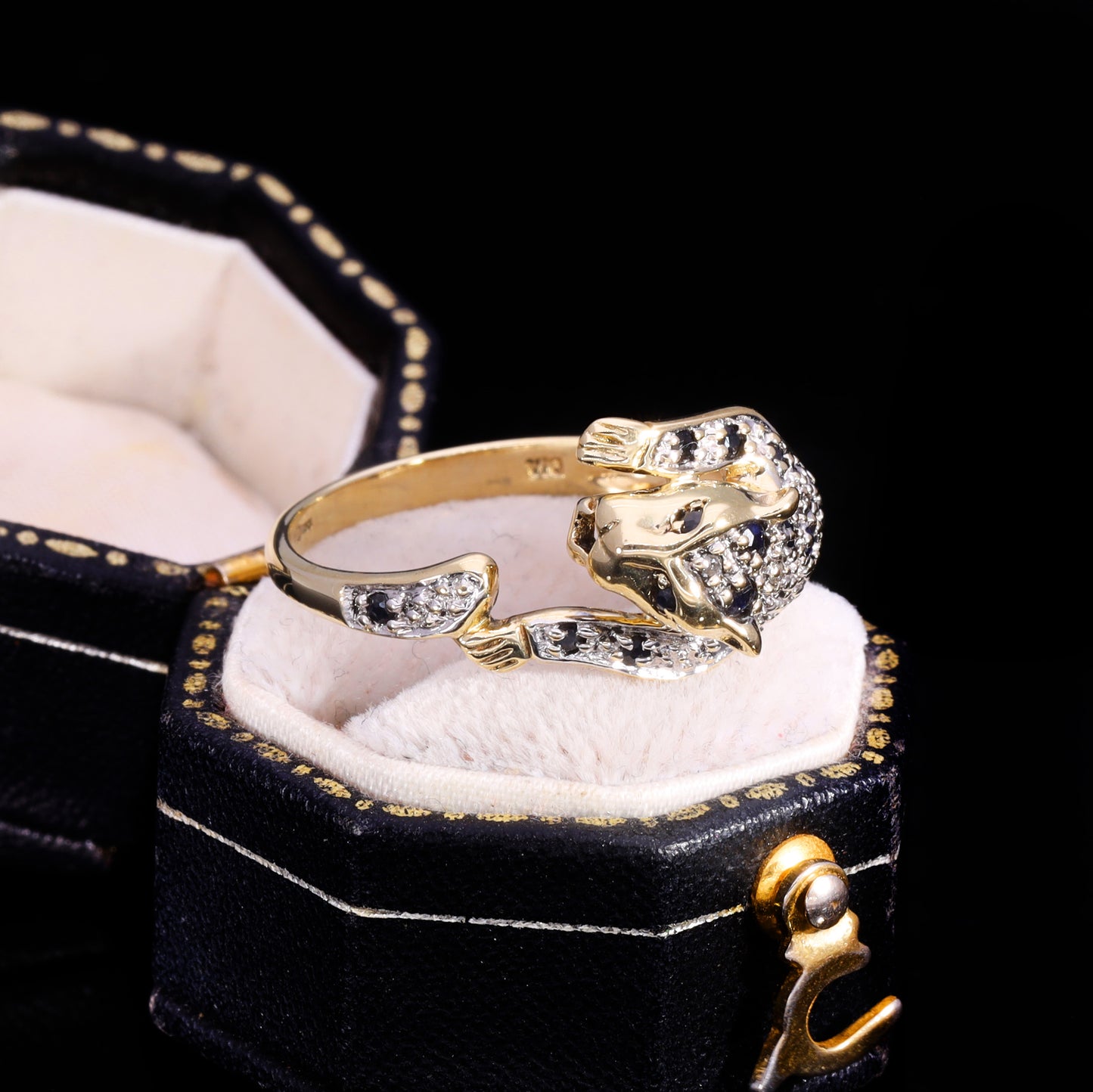 The Vintage Sapphire And Diamond Panther Ring