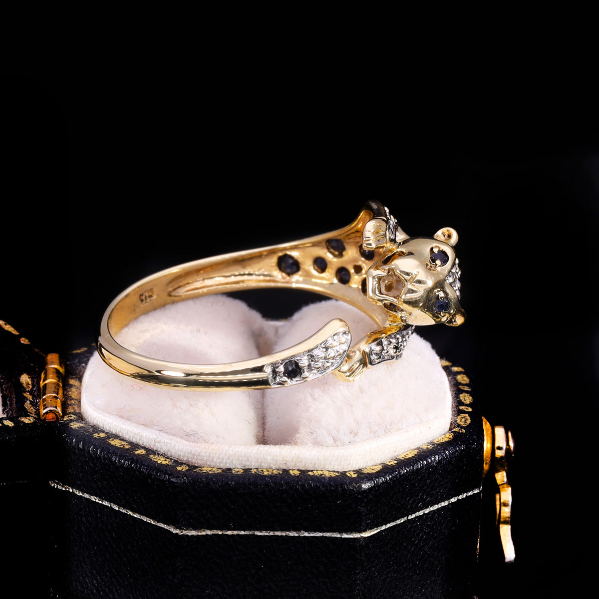 The Vintage Sapphire And Diamond Panther Ring