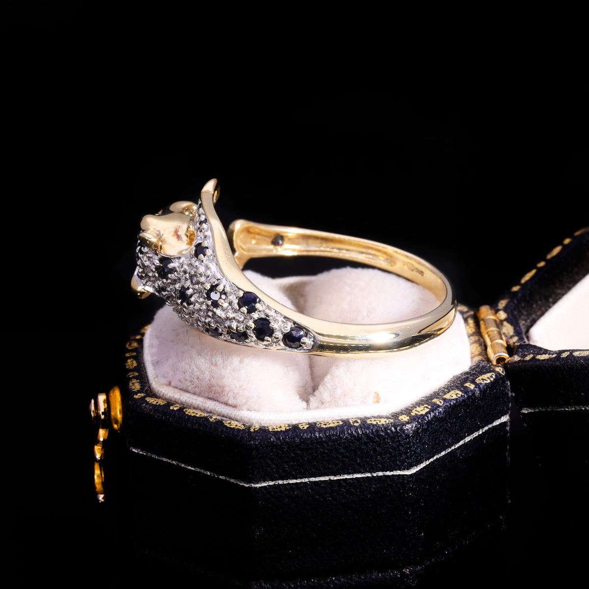 The Vintage Sapphire And Diamond Panther Ring