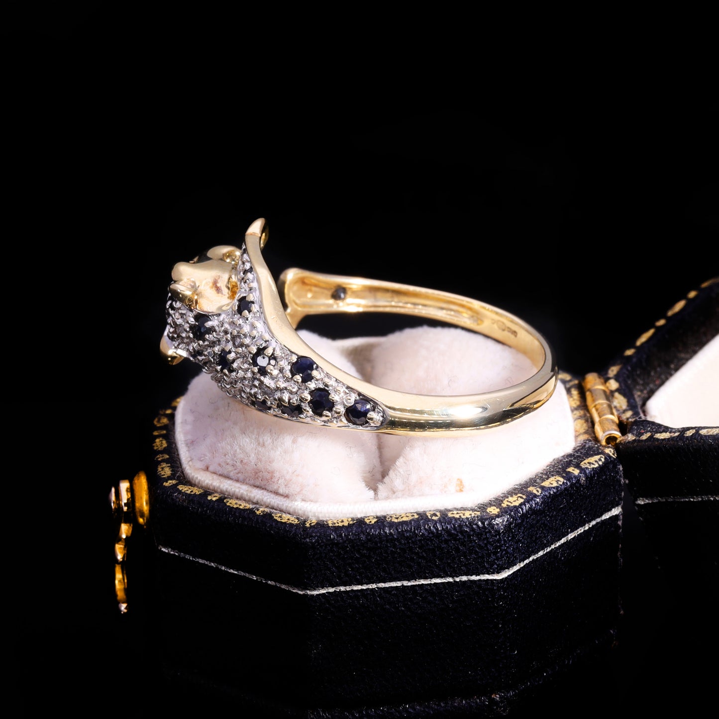 The Vintage Sapphire And Diamond Panther Ring