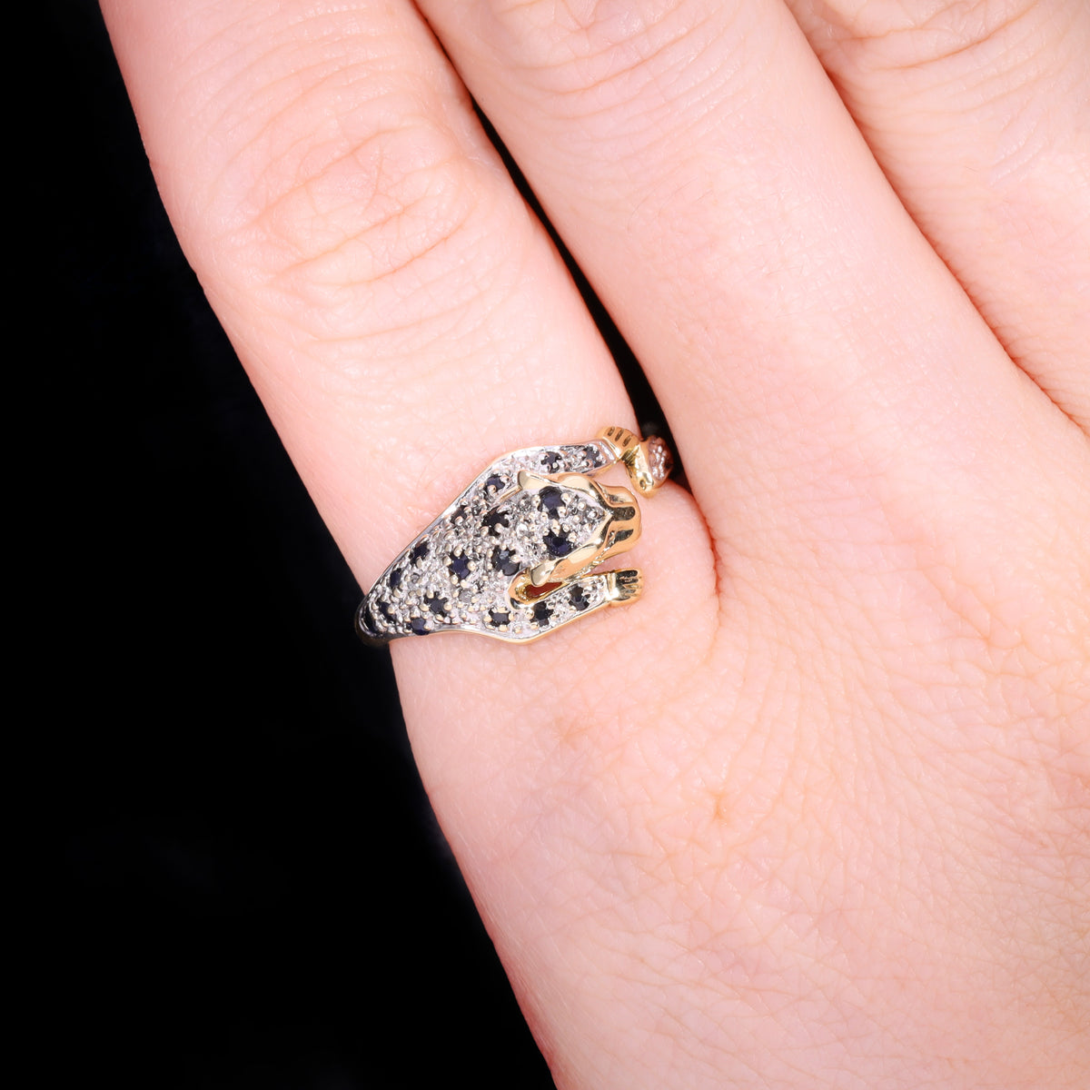 The Vintage Sapphire And Diamond Panther Ring