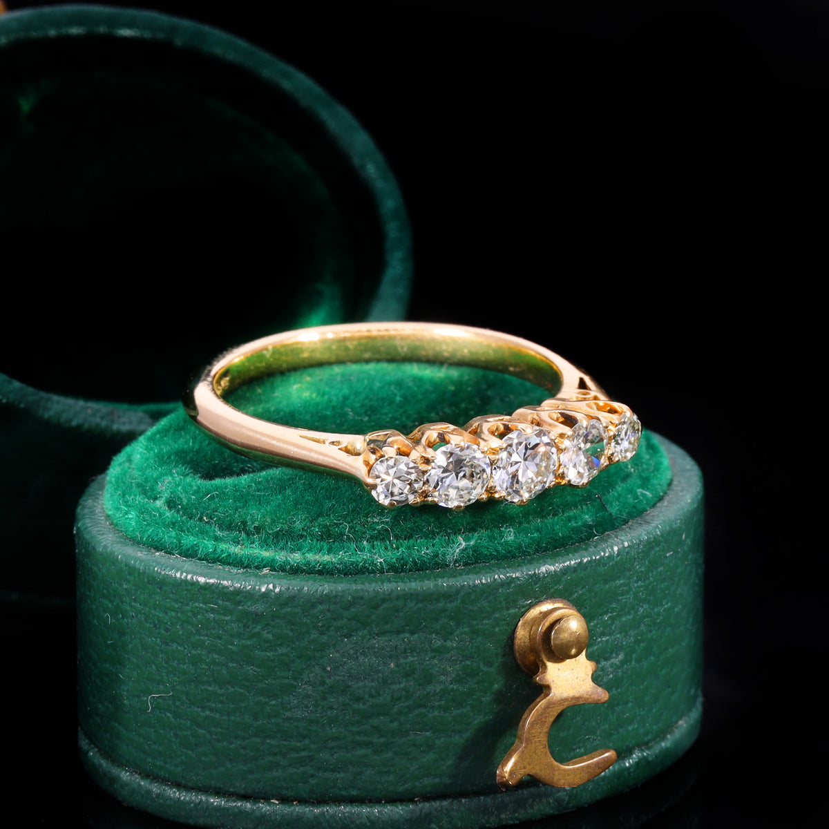 The Antique Edwardian 18ct Gold Five Diamond Ring
