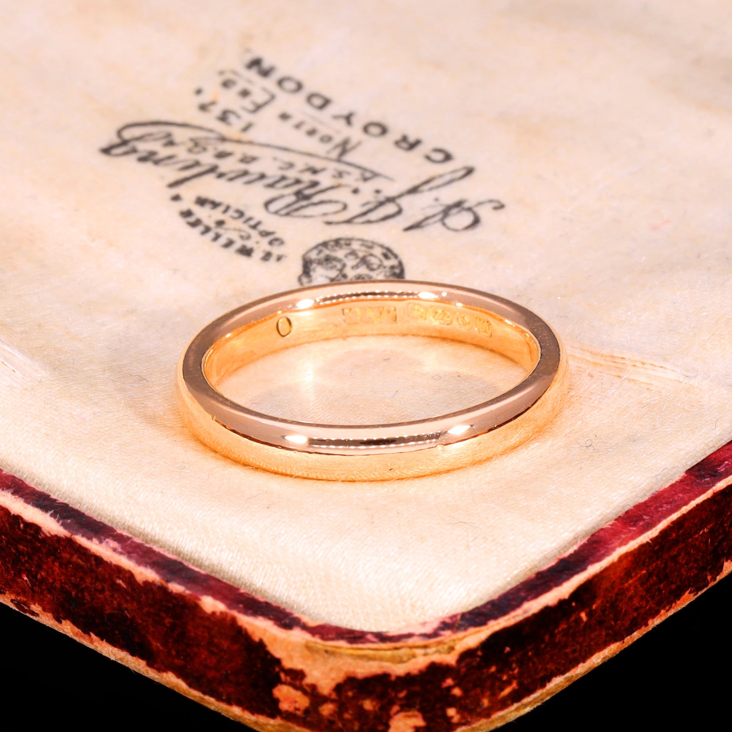 The Antique Victorian 1861 22ct Gold Wedding Ring