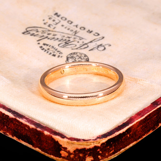 The Antique Victorian 1861 22ct Gold Wedding Ring