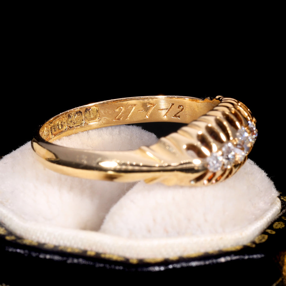 The Antique 1910 Five Old Cut Diamond Ring