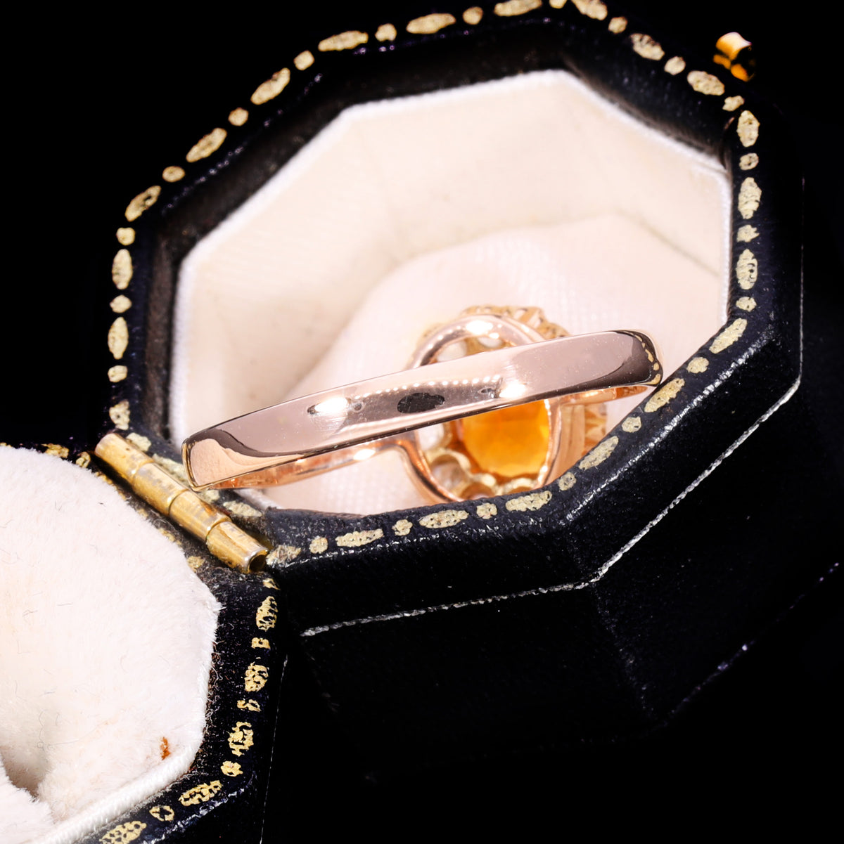 The Antique Art Deco Citrine And Diamond Cluster Ring