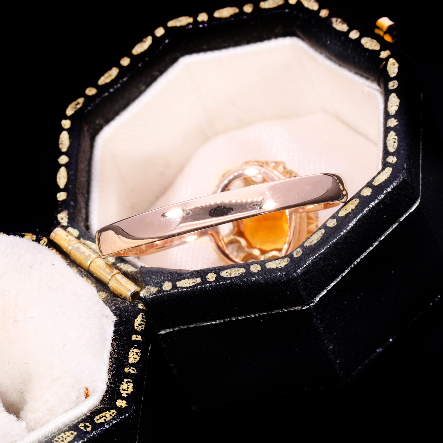 The Antique Art Deco Citrine And Diamond Cluster Ring