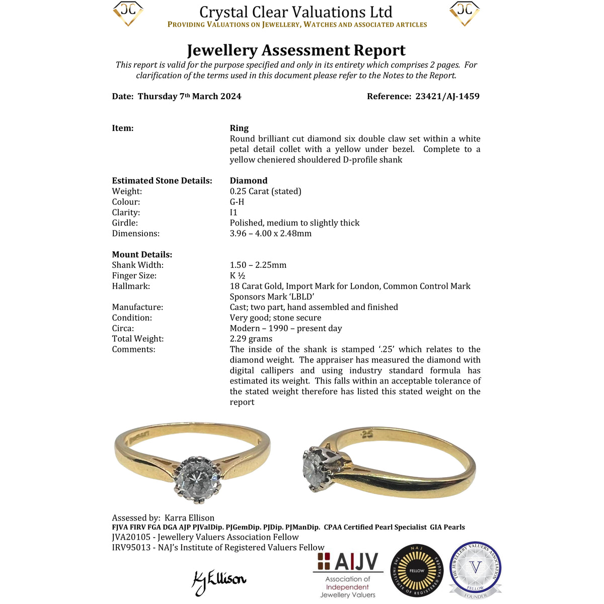 The Vintage Brilliant Cut Solitaire Diamond Splendid Ring - Antique Jewellers