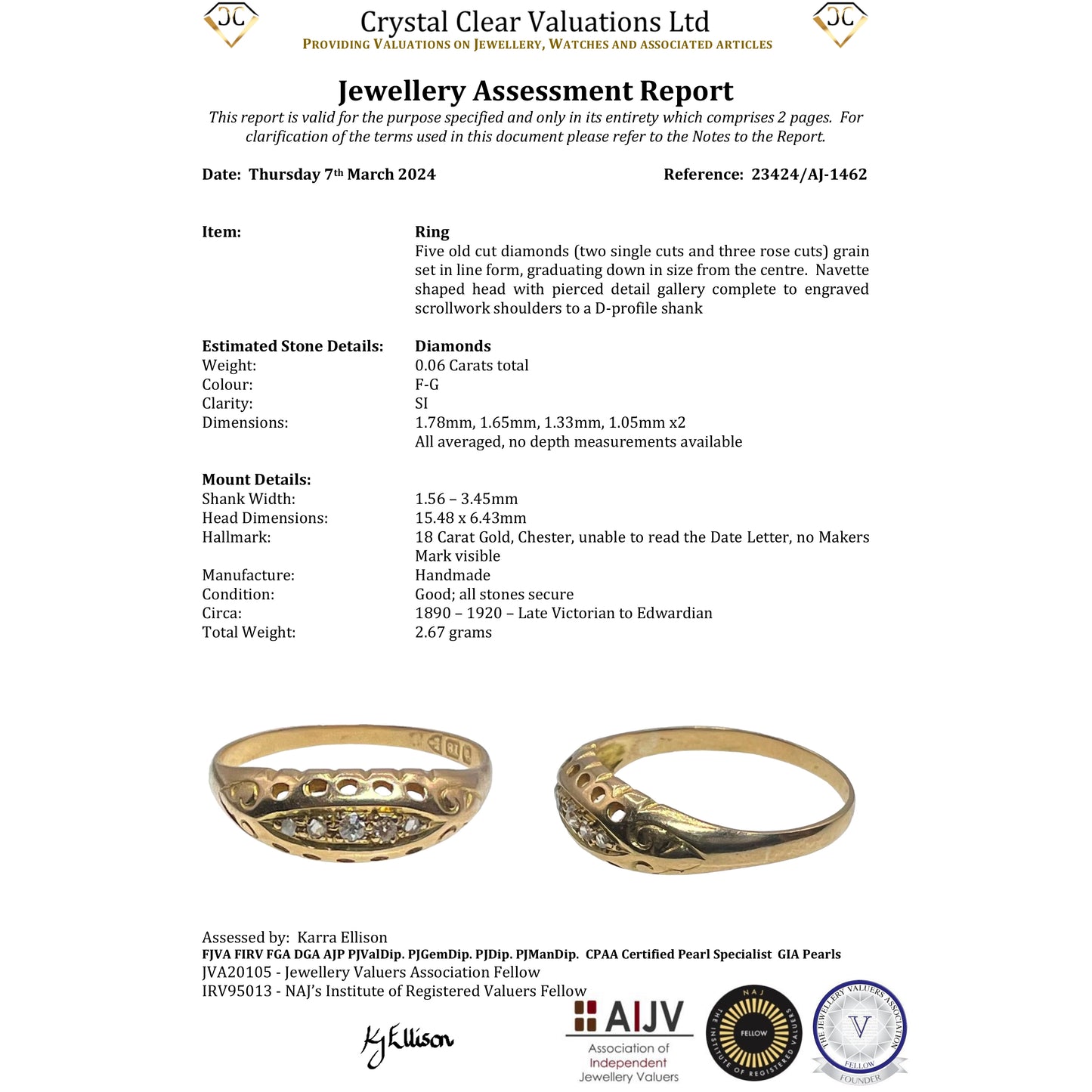 The Antique Victorian Old Cut Diamond Boat Ring - Antique Jewellers