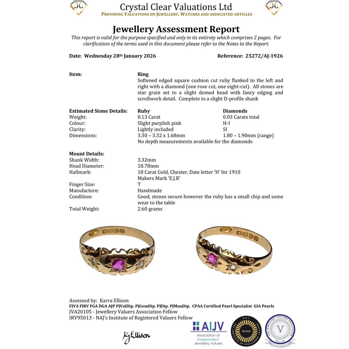 The Antique Edwardian 1910 Ruby and Diamond Ring