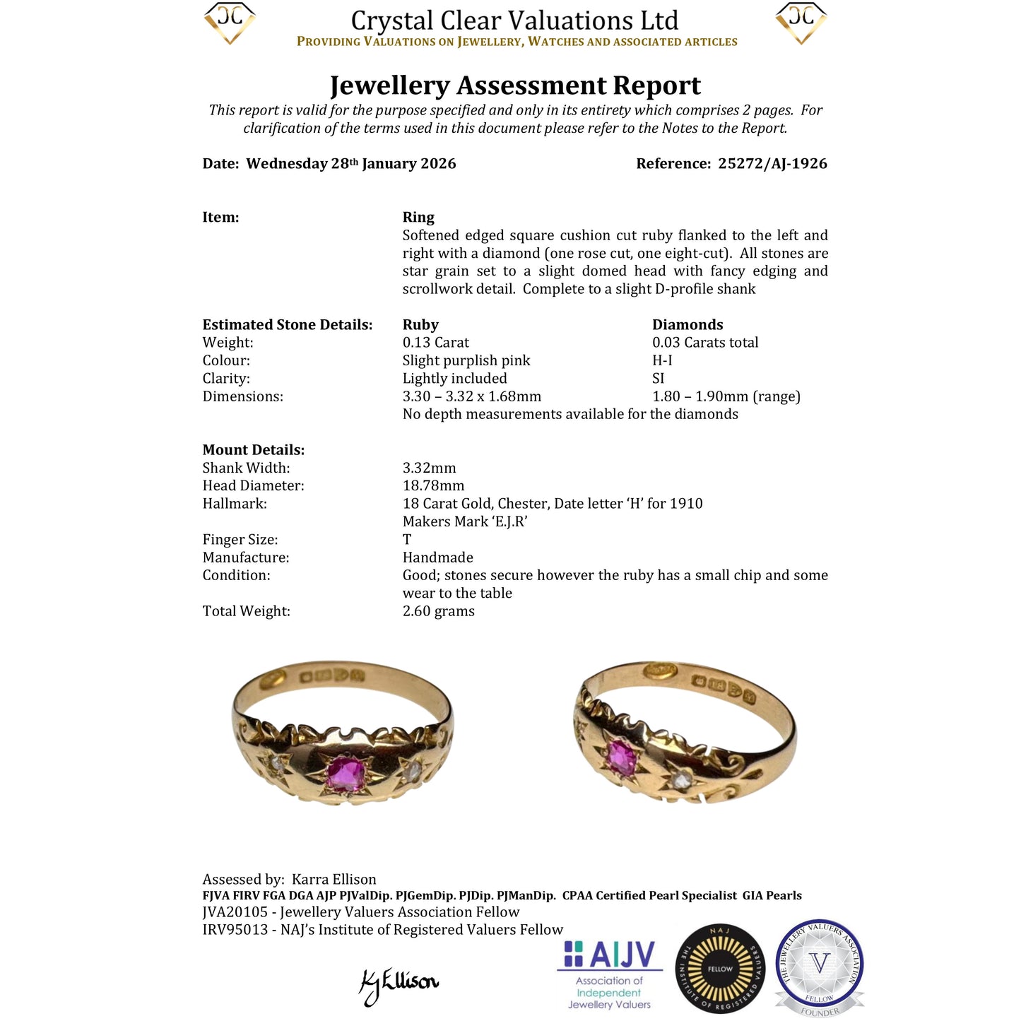 The Antique Edwardian 1910 Ruby and Diamond Ring