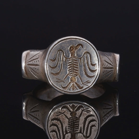The Ancient Medieval Giant Eagle Silver Ring