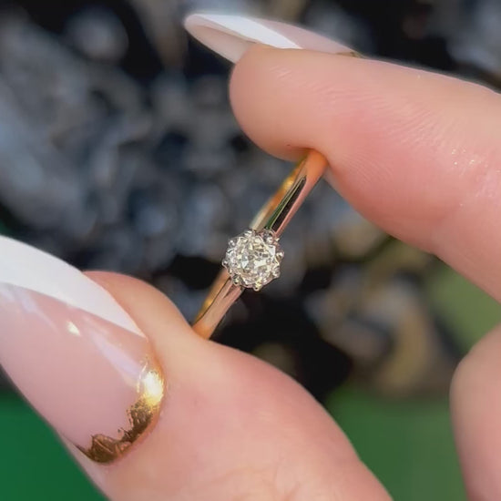The Vintage Old Mine Cut Diamond Solitaire Fancy Ring